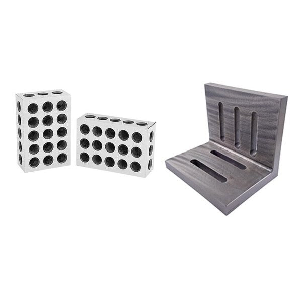 8 X 6 X 5" Angle Plate & 1-2-3 Precision Block Set