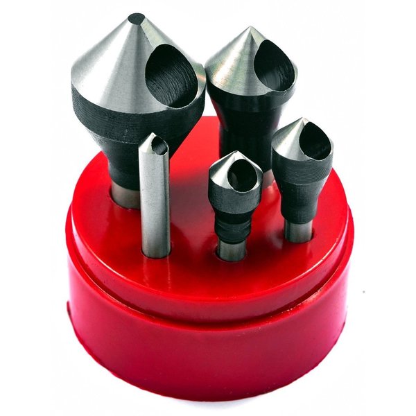 5 Piece 82 Degree Zero-Flute Countersink & Deburring Tool Set