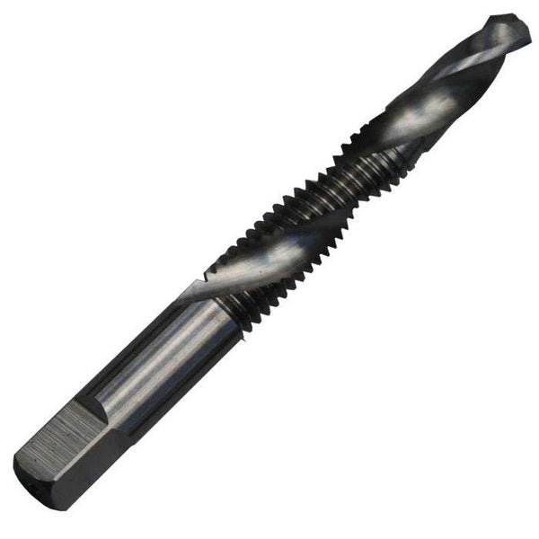 Combined Drill and Tap,  Series DWT,  Imperial,  3816 Thread,  Round Shank,  HSS,  Bright