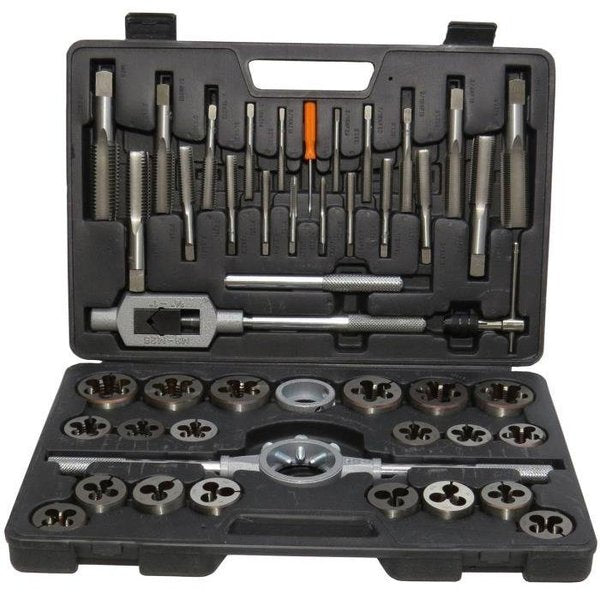 Tap and Die Set,  Imperial,  40 Piece,  440 to 1220 Tap,  440 to 1220 Die Thread,  UNCUNF Thread