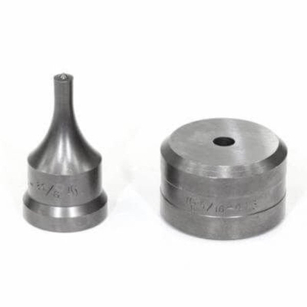Punch And Die Set,  Round,  932 In Punch,  516 In Die Sizes Included,  2 Piece,  For Use With