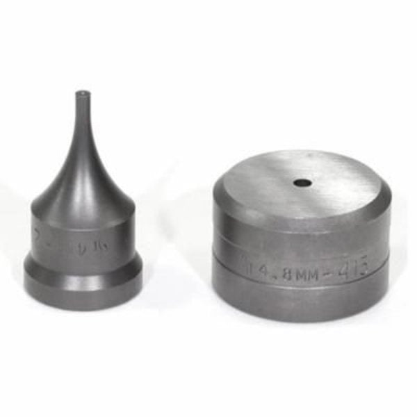 Punch And Die Set,  Round,  4 Mm Punch,  48 Mm Die Sizes Included,  2 Piece,  For Use With Standard