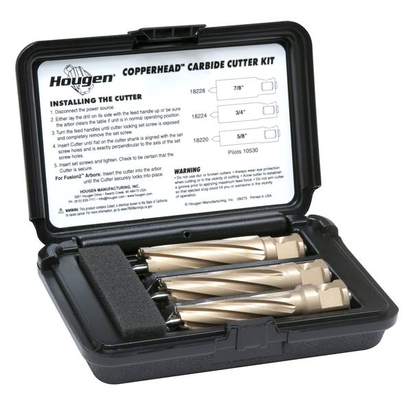 Copperhead Carbide Cutter Kit 5/8,  3/4,  7/8 in. 2 in. DOC