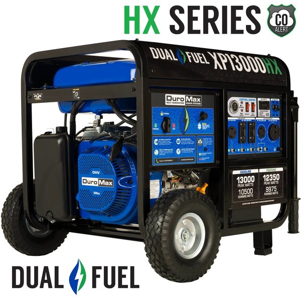 13000/10500-Watt Dual Fuel Electric Start Gasoline/Propane Generator with CO Alert
