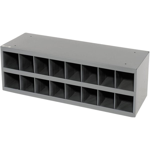 Steel Storage Parts Bin Cabinet,  Open Front,  33-3/4x11-1/2x11-1/2,  16 Compartments