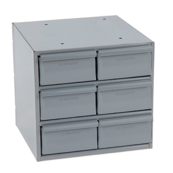 Steel Storage Parts Drawer Cabinet,  11-3/4x11-5/8x10-7/8,  6 Compartments