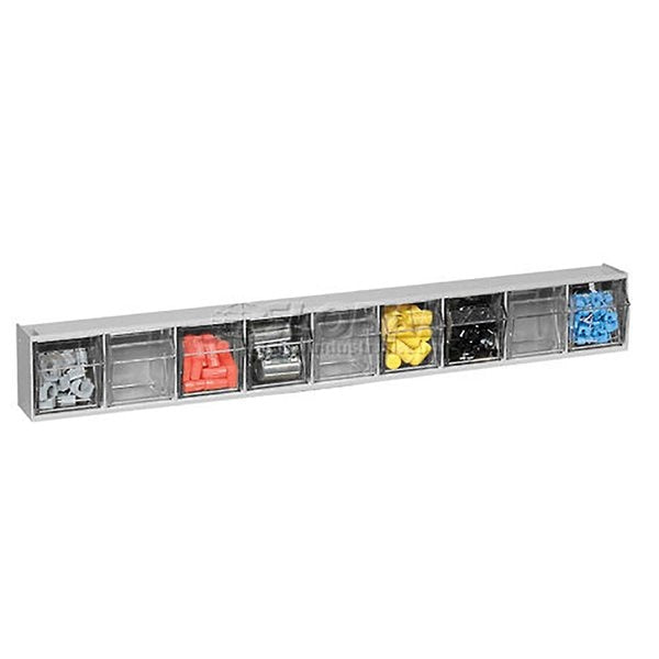 QTB309 Tilt Out Storage Bin,  9 Compartments Gray