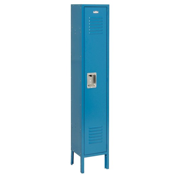 Single Tier Locker,  12x12x60,  1 Door Unassembled,  Blue