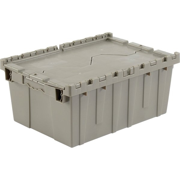 Distribution Container With Hinged Lid,  21.9x15.3x9.7,  Gray