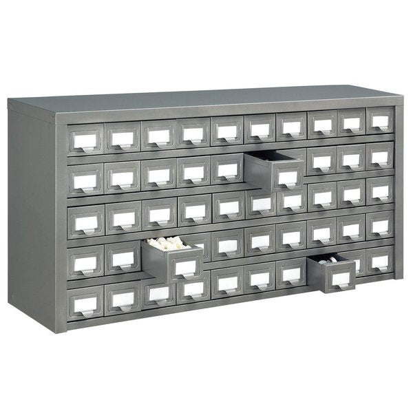 50 Drawer Cabinet,  Steel,  36x9x17-3/4