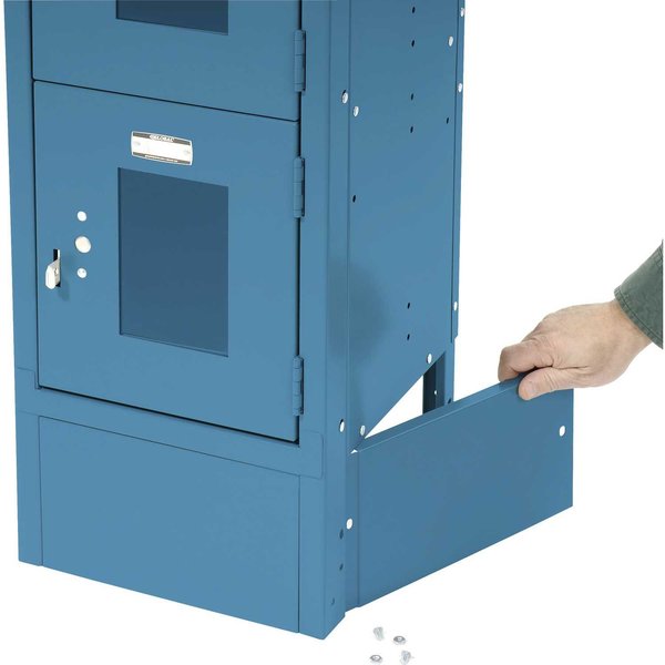 Left And Right End Base For 15inD X 6inH Locker,  Blue