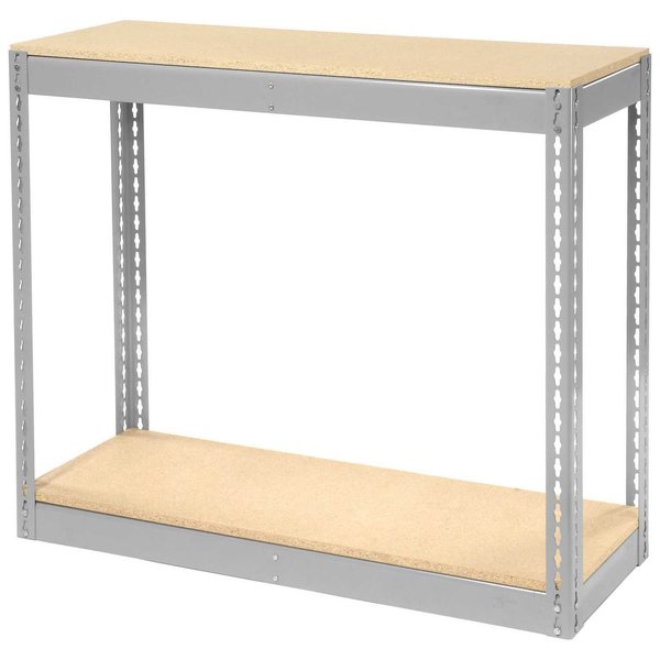 Record Storage Rack Without Boxes,  42W x 15D x 36H,  Gray