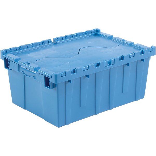 Distribution Container With Hinged Lid,  21.9x15.3x9.7,  Blue