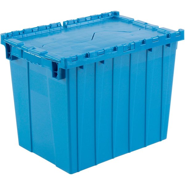 Distribution Container With Hinged Lid,  21-7/8x15-1/4x17-1/4,  Blue