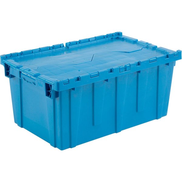 Distribution Container With Hinged Lid,  27-3/16x16-5/8x12-1/2,  Blue