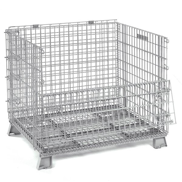 48x40x36-1/2 Folding Wire Container,  5000 Lb Capacity