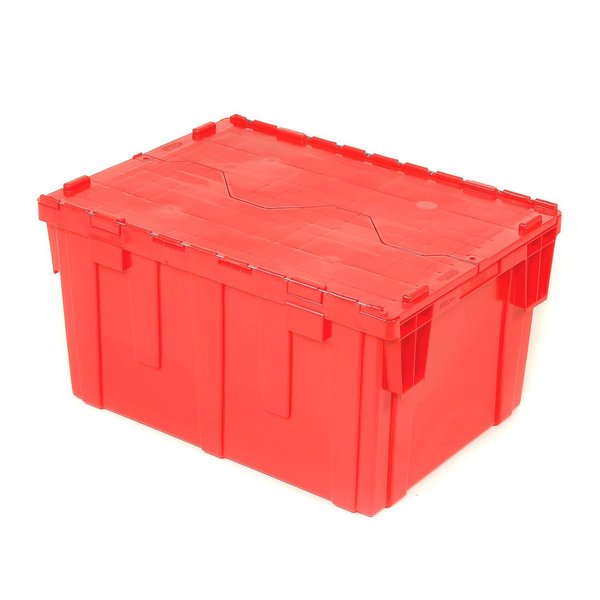 Distribution Container With Hinged Lid,  28-1/8x20-3/4x15-5/8,  Red