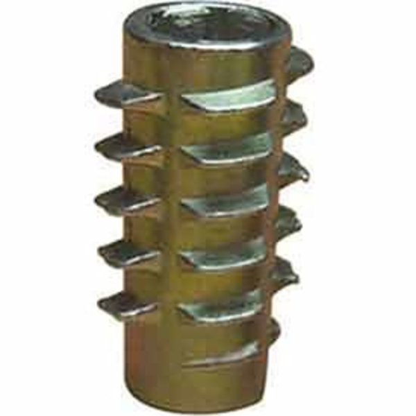 Hex Drive Threaded Insert,  #10-32 Int Thrd Sz,  0.512 in L,  Zinc Alloy
