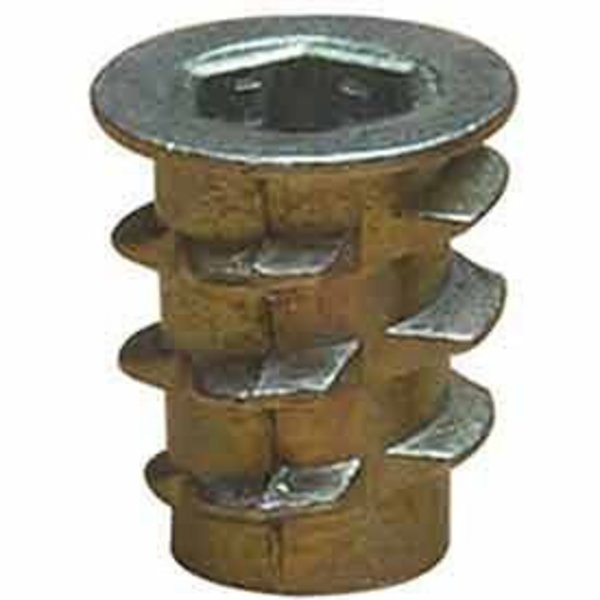 Hex Drive Threaded Insert,  5/16"-18 Int Thrd Sz,  0.984 in L,  Zinc Alloy