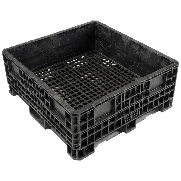 HDRS4548-19 Heavy-Duty BulkPak Container - 48L x 45W x 19-5/16H - Fixed Wall Black