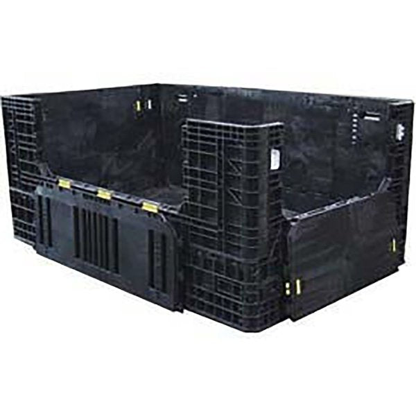 Heavy-Duty BulkPak Container,  78L x 48W x 34H,  1500 Lbs. Capacity,  Black