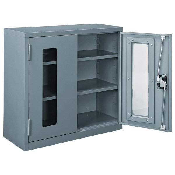 Assembled Clear View Wall Storage Cabinet,  30x12x30,  Gray