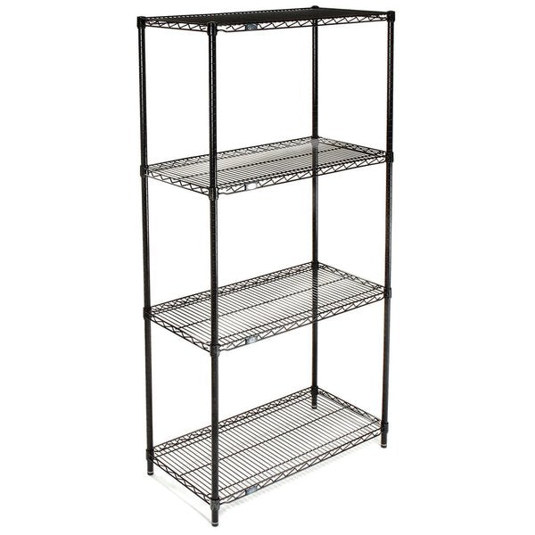 Wire Shelving,  Black Epoxy,  36W X 18D X 74H