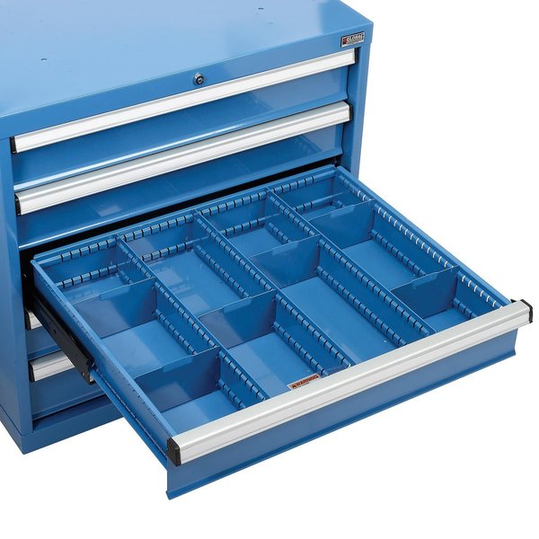 Divider Kit for 5or 6H Drawer of Modular Drawer Cabinet,  3 Long & 6 Short ,  Blue