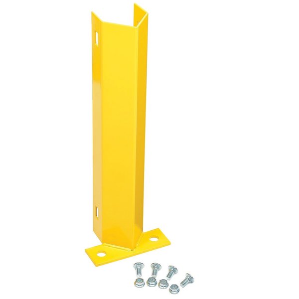 18H Pallet Rack Frame Guard with Hardware - Yellow