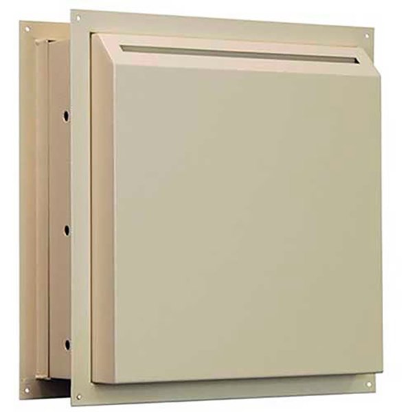 Protex Through-The-Wall Letter Payment Depository Drop Box,  8-3/4W x 14D x 15H,  Beige