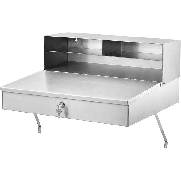 Wall Mounted Receiving Desk, Stainless Steel,  24Wx22Dx12H