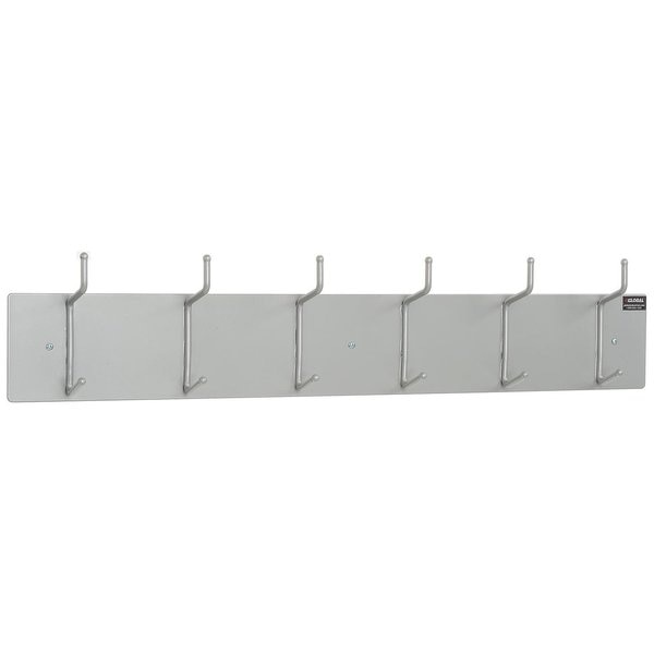 36-1/2W Wall Mounted Coat Rack - Silver