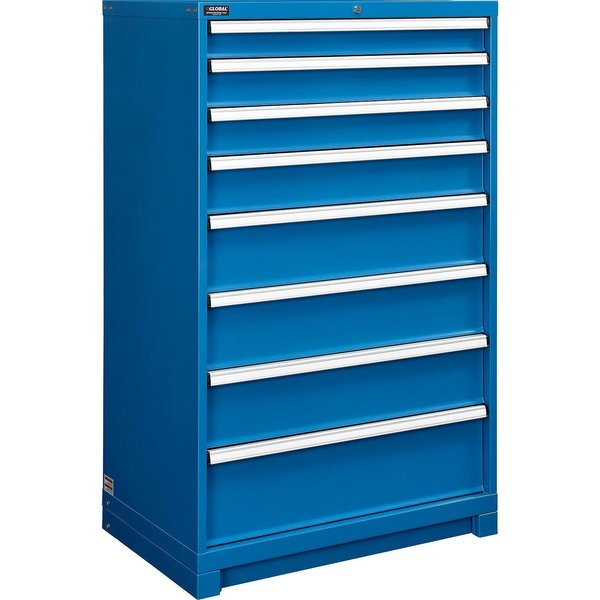 Modular Drawer Cabinet,  8 Drawers,  w/Lock,  36Wx24Dx57H,  Blue