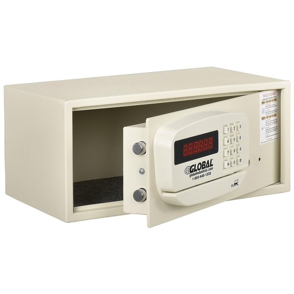 Hotel Safe Electronic Lock w/Card Slot,  Keyed Differently,  Off White,  15Wx10Dx7H