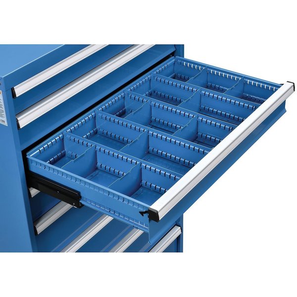 Dividers for 5H Drawer of Modular Drawer Cabinet 36Wx24D,  Blue