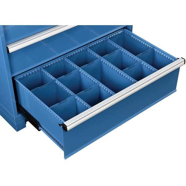 Dividers for 10H Drawer of Modular Drawer Cabinet 36Wx24D,  Blue
