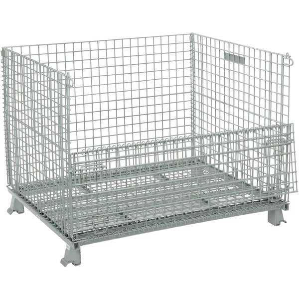 Folding Wire Container,  3000 Lb. Capacity,  48L x 40W x 36-1/2H