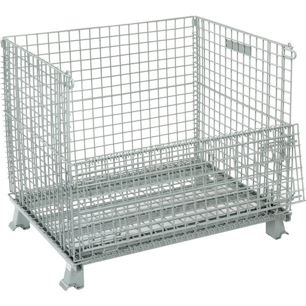 Folding Wire Container,  3000 Lb. Capacity,  40L x 32W x 34-1/2H
