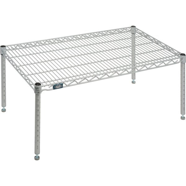 Nexelate Silver Epoxy Wire Dunnage Rack,  36W x 21D x 14H