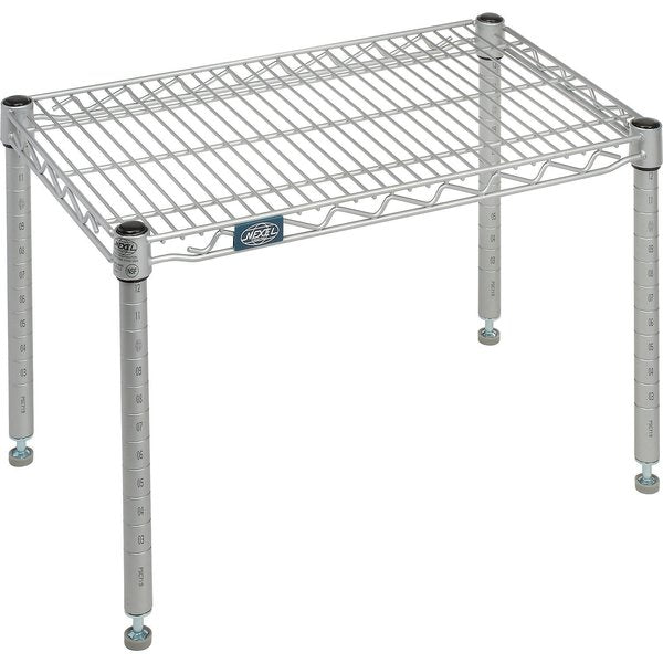 Nexelate Silver Epoxy Wire Dunnage Rack,  30W x 14D x 14H