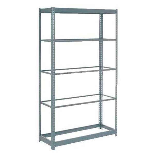 Heavy Duty Shelving 48W x 12D x 84H With 5 Shelves,  No Deck,  Gray