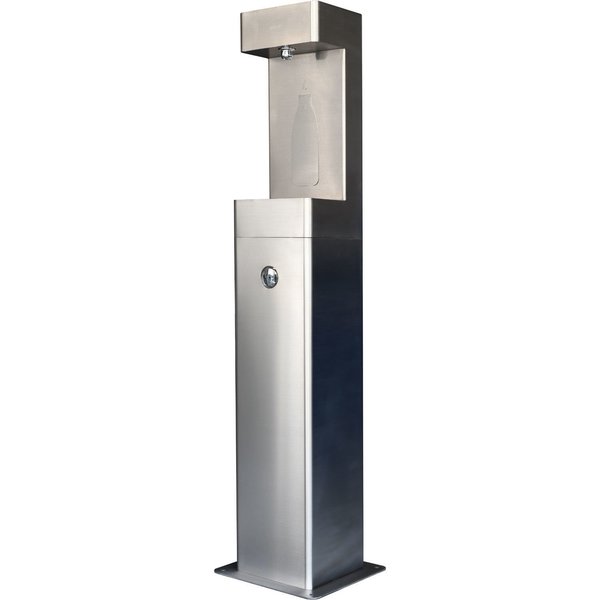 Outdoor Pedestal Bottle Filling Station,  Stainless Steel