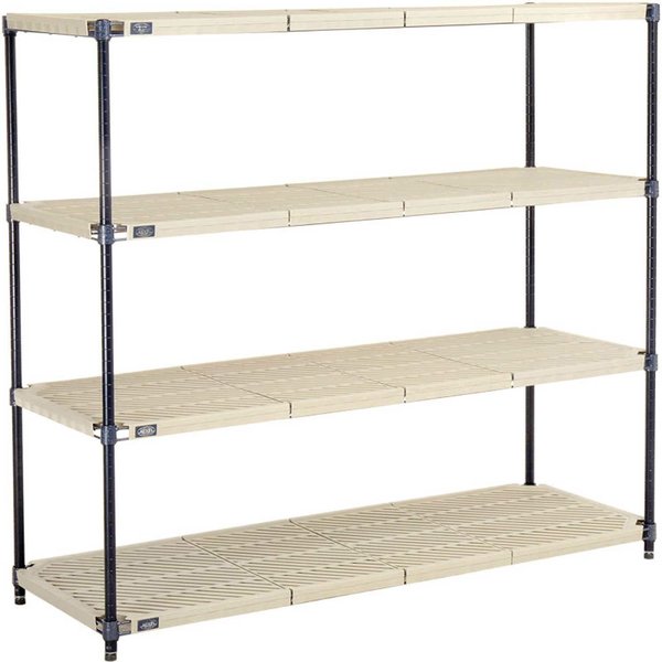 5 Tier Vented Plastic Shelving,  72W x 18D x 63H,  Nexelon Finish