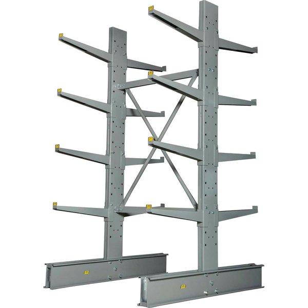 Double Sided Heavy Duty Cantilever Rack Starter,  2in Lip,  48inWx60inDx96inH