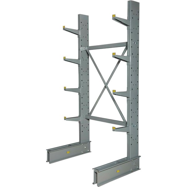 Single Sided Medium Duty Cantilever Rack Starter,  2in Lip,  48inWx33inDx96inH