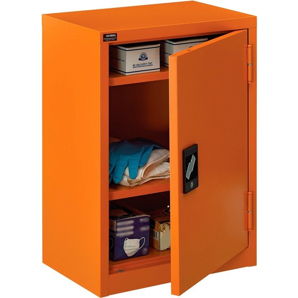 Emergency Preparedness Cabinet,  Wall Mount, 19-7/8Wx14-1/4Dx32-3/4H, Orange