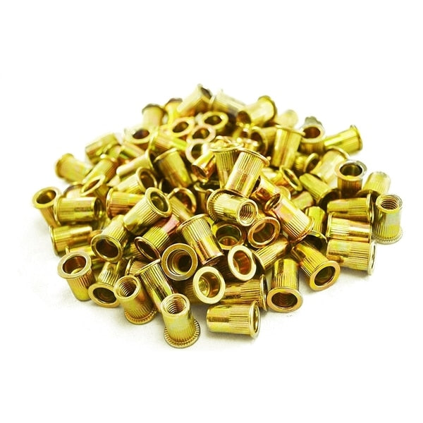 Rivet Nut,  M8 Dia./Thread Size,  8mm L,  Steel