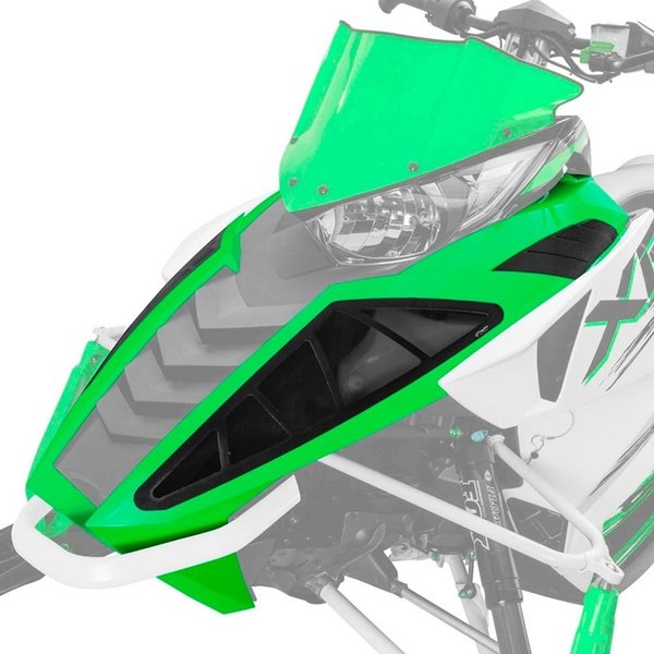 Replacement For Arctic Cat Vented Hood Panels - Pearl Cat Green - Zr F Xf M 2015