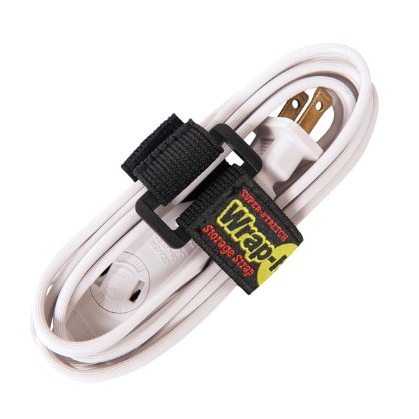 Back-to-Back Strap,  No Adhesive,  6 in,  1 in Wd,  Black,  12 PK