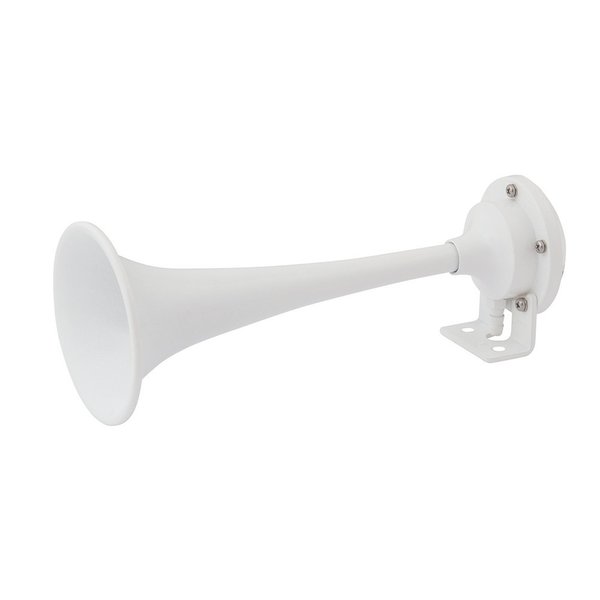 12V White Epoxy Coated Single Trumpet Mini Air Horn